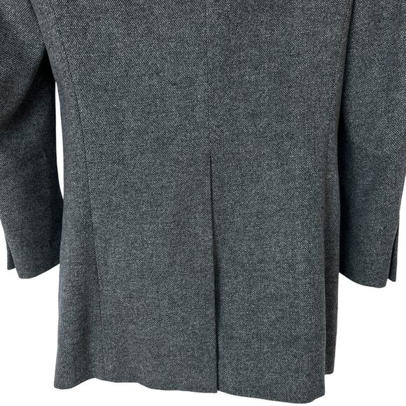 Vintage DKNY Blazer Gray Black White Wool Blend Tweed Overcoat Men's Size 36R - Picture 9 of 11